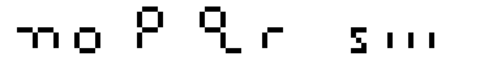 Flat10 Segments Sixteen Font LOWERCASE