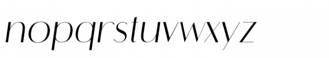 Flatline Sans Extra Light Italic Font LOWERCASE