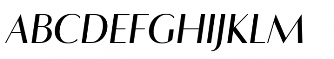 Flatline Sans Medium Italic Font UPPERCASE