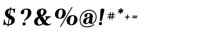 Flatline Serif Extra Bold Italic Font OTHER CHARS
