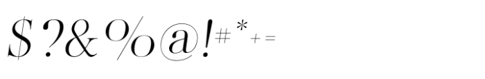 Flatline Serif Extra Light Italic Font OTHER CHARS