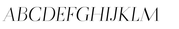 Flatline Serif Extra Light Italic Font UPPERCASE