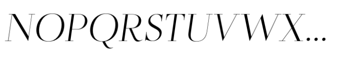 Flatline Serif Extra Light Italic Font UPPERCASE