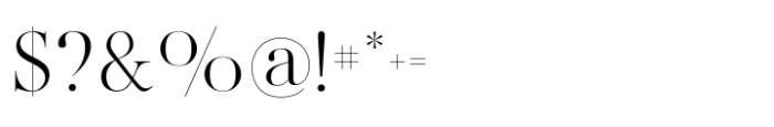 Flatline Serif Extra Light Font OTHER CHARS