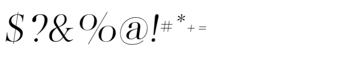 Flatline Serif Light Italic Font OTHER CHARS