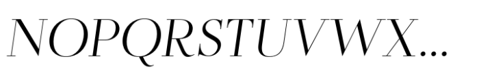 Flatline Serif Light Italic Font UPPERCASE
