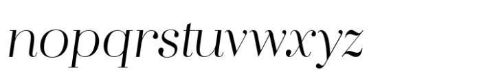 Flatline Serif Light Italic Font LOWERCASE