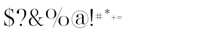 Flatline Serif Light Font OTHER CHARS