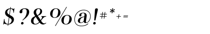 Flatline Serif Medium Italic Font OTHER CHARS