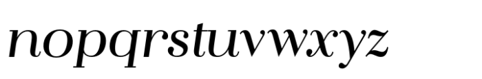 Flatline Serif Medium Italic Font LOWERCASE