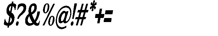 Flektura Condensed Slant Font OTHER CHARS
