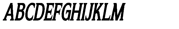Flektura Condensed Slant Font UPPERCASE