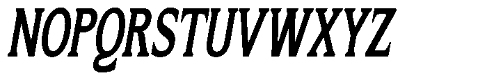 Flektura Condensed Slant Font UPPERCASE