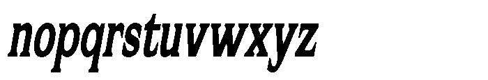 Flektura Condensed Slant Font LOWERCASE
