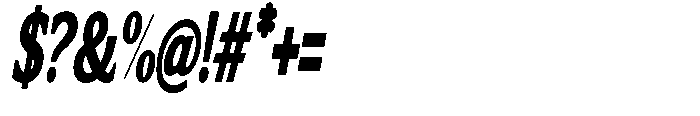 Flektura Contrast Extra Condensed Italic Font OTHER CHARS