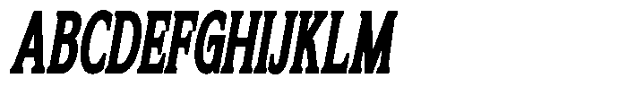 Flektura Contrast Extra Condensed Italic Font UPPERCASE