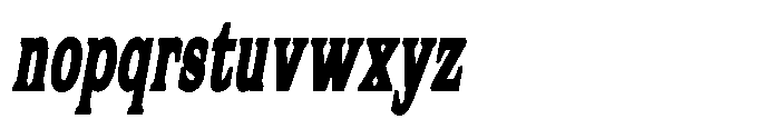 Flektura Contrast Extra Condensed Italic Font LOWERCASE