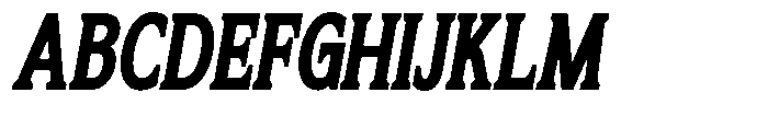 Flektura Contrast Semi Condensed Italic Font UPPERCASE