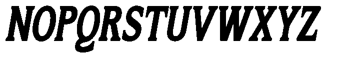 Flektura Contrast Semi Condensed Italic Font UPPERCASE