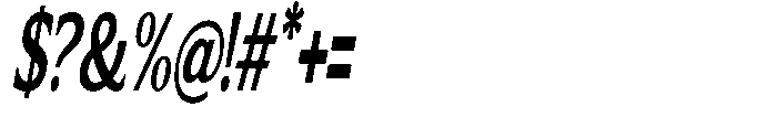 Flektura Extra Condensed Slant Font OTHER CHARS