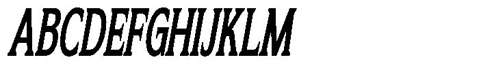 Flektura Extra Condensed Slant Font UPPERCASE