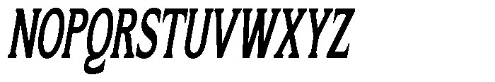 Flektura Extra Condensed Slant Font UPPERCASE