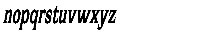 Flektura Extra Condensed Slant Font LOWERCASE