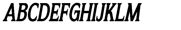 Flektura Semi Condensed Slant Font UPPERCASE
