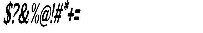 Flektura Soft Ultra Condensed Italic Font OTHER CHARS