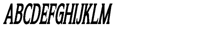 Flektura Ultra Condensed Slant Font UPPERCASE
