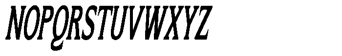 Flektura Ultra Condensed Slant Font UPPERCASE