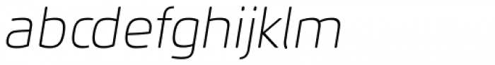 Flexo Soft Thin Italic Font LOWERCASE