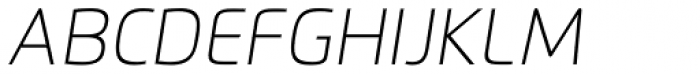 Flexo Thin Italic Font UPPERCASE