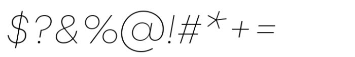 Flink Extra Light Italic Font OTHER CHARS