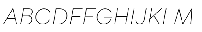 Flink Extra Light Italic Font UPPERCASE