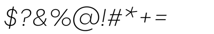 Flink Light Italic Font OTHER CHARS