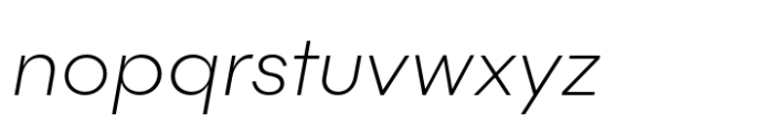 Flink Light Italic Font LOWERCASE