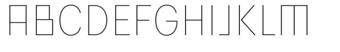 Flink Neue Bauhaus Cmp Thin Font UPPERCASE