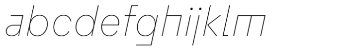Flink Neue Bauhaus Cnd Thin Italic Font LOWERCASE