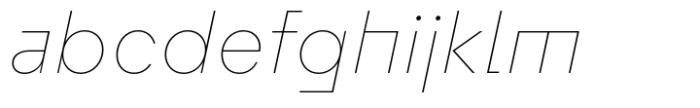 Flink Neue Bauhaus Thin Italic Font LOWERCASE
