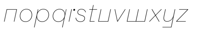 Flink Neue Bauhaus Thin Italic Font LOWERCASE
