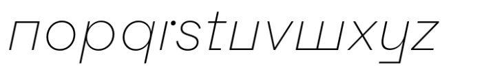Flink Neue Bauhaus XLight Italic Font LOWERCASE