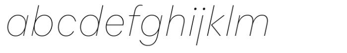 Flink Neue Cnd Thin Italic Font LOWERCASE