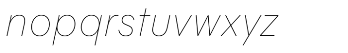 Flink Neue Cnd Thin Italic Font LOWERCASE