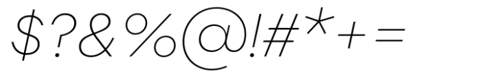 Flink Neue Text XLight Italic Font OTHER CHARS