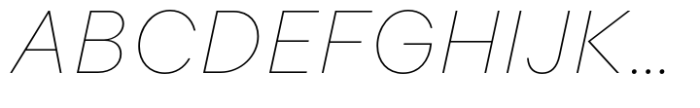 Flink Neue Thin Italic Font UPPERCASE