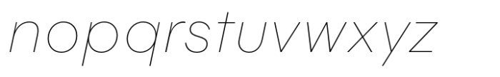 Flink Neue Thin Italic Font LOWERCASE