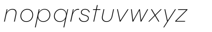 Flink Neue XLight Italic Font LOWERCASE