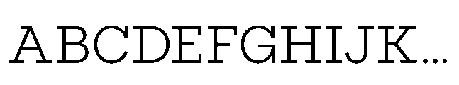 Flink Slab Book Font UPPERCASE
