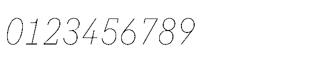 Flink Slab Cmp Thin Italic Font OTHER CHARS